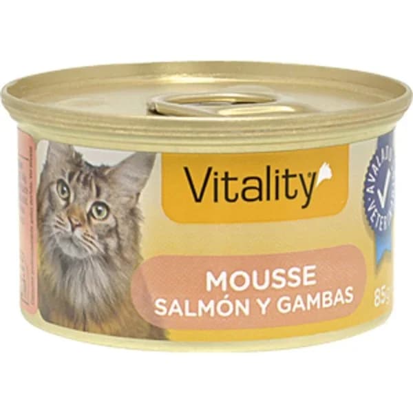 Comida Húmeda Gatos Mousse Salmón Gamba - 0.09 kg - Imagen del producto en Findit