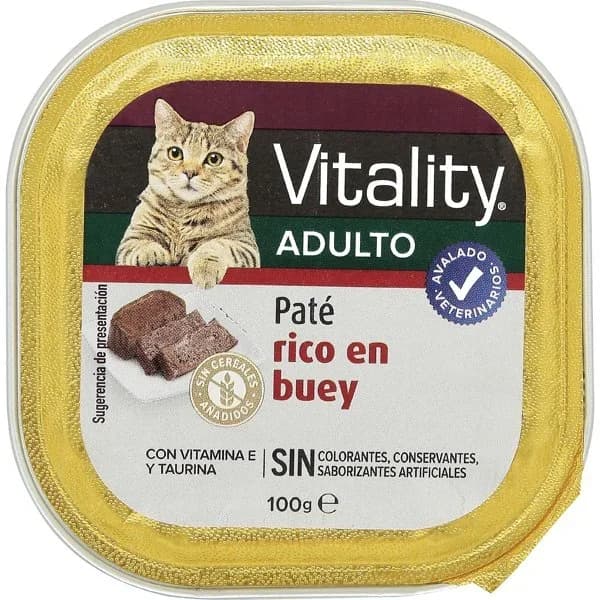 Comida Húmeda Gatos Rico en Buey - 0.1 kg - Imagen del producto en Findit