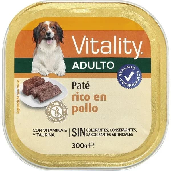 Tarrina Paté Adulto Rico en Pollo - 0.3 kg - Imagen del producto en Findit
