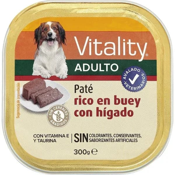 Tarrina Paté Adulto Rico en Buey Higado - 0.3 kg - Imagen del producto en Findit
