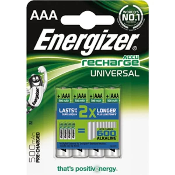 Pack de 4 Pilas Recargables Aaa Hr03 Universal 500 Mah - 4 ud - Imagen del producto en Findit