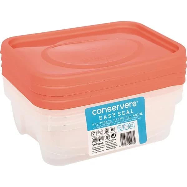 Set Hermeticos Rectangulares 1.3L - 4 ud - Imagen del producto en Findit