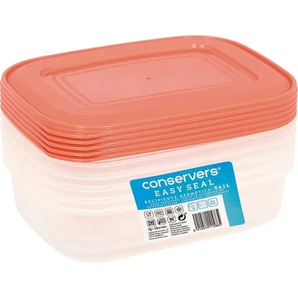 Set Herméticos 1 L Rectangular - 5 ud - Imagen del producto en Findit