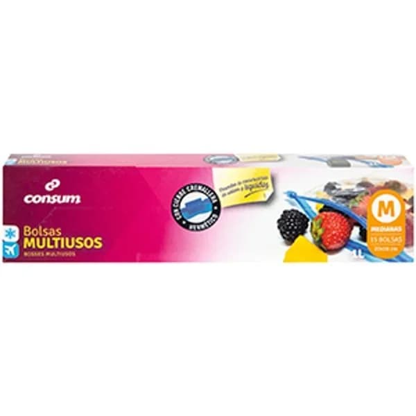 Bolsas Reutilizables Multiusos Zipper M - 15.56 ud - Imagen del producto en Findit