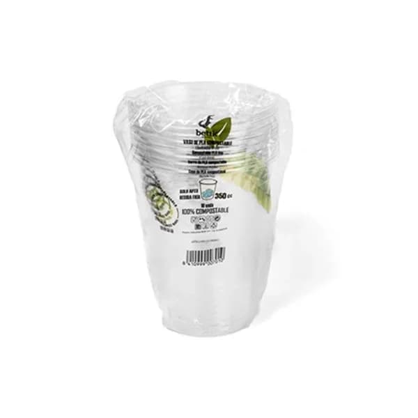 Vasos desechables compostable de 35 cl Betik bolsa 15 unidades - 15.31 ud - Imagen del producto en Findit