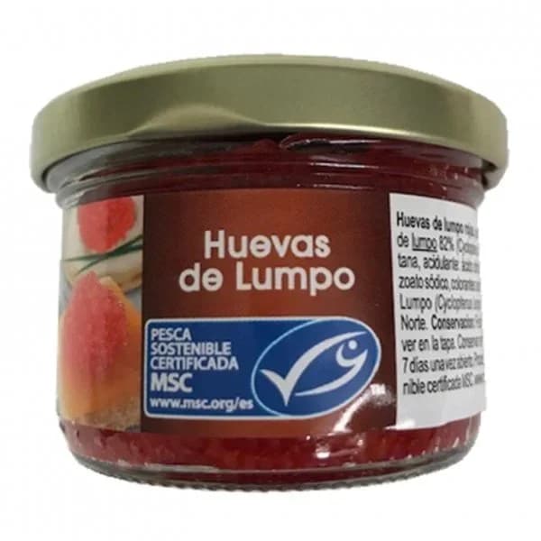 Huevas rojas de lumpo procedente de pesca sostenible Carrefour 80 g - 0.08 kg - Imagen del producto en Findit