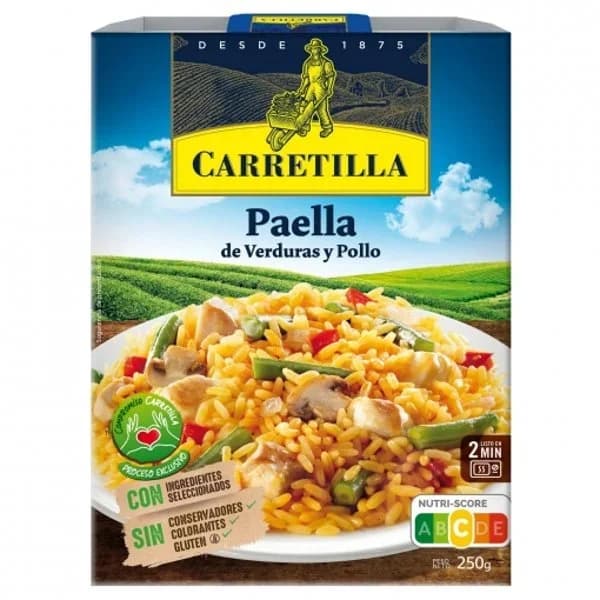 Paella de verduras y pollo 250 g - 0.25 kg - Imagen del producto en Findit