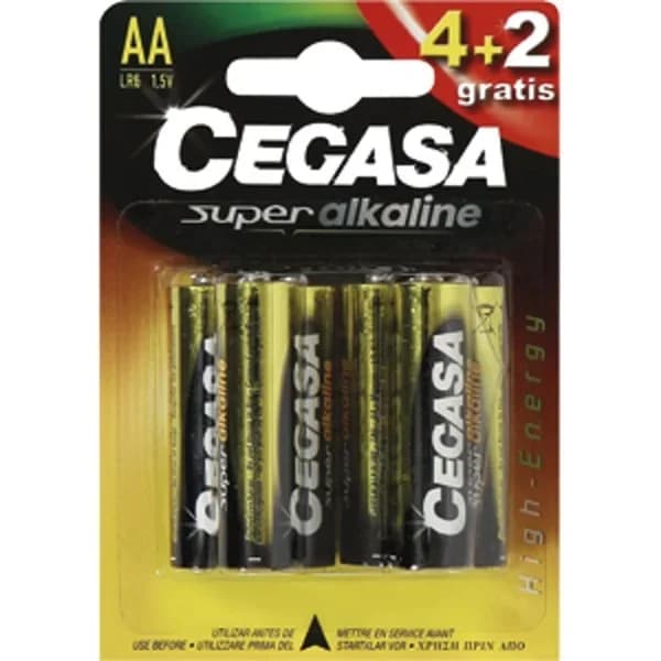 Pila Súper Alcalina AA Blister 4+2 Gratis - 1 ud - Imagen del producto en Findit