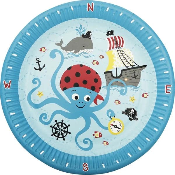Plato Fiesta Piratas 23Cm - 1 ud - Imagen del producto en Findit