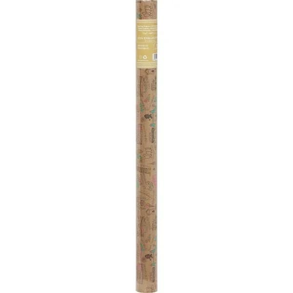 Papel Regalo Kraft 70 cm x 1,5 Metros - 1 ud - Imagen del producto en Findit