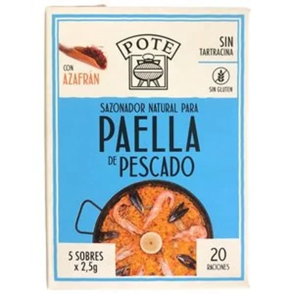 Sazonador paella pescado POTE, 12,5 gramos - 12.5 ud - Imagen del producto en Findit