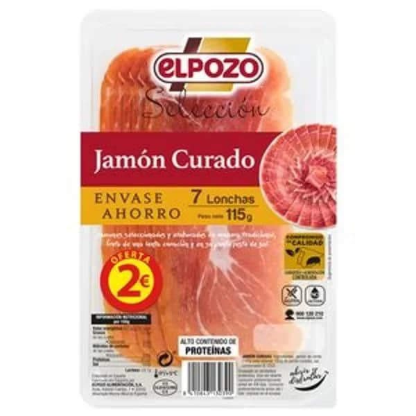 Jamón Curado Loncha 100G - 0.1 kg - Imagen del producto en Findit