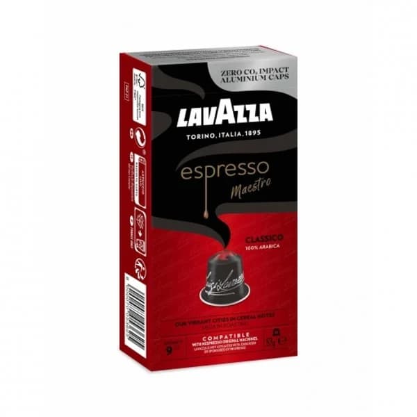 Café Espresso Classico compatible Nespresso LAVAZZA, caja 10 uds - 0.06 kg - Imagen del producto en Findit