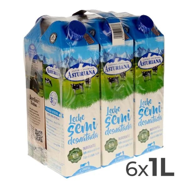 Leche semidesnatada Asturiana - 6 l - Imagen del producto en Findit