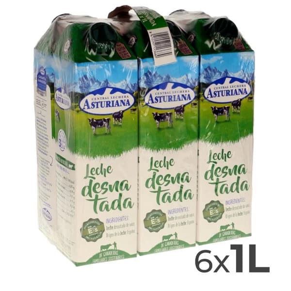 Leche desnatada Asturiana - 6 l - Imagen del producto en Findit
