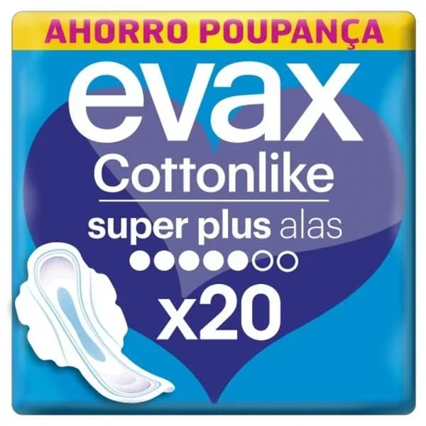 Compresa super plus con alas EVAX COTTONLIKE, paquete 20 uds - 20 ud - Imagen del producto en Findit