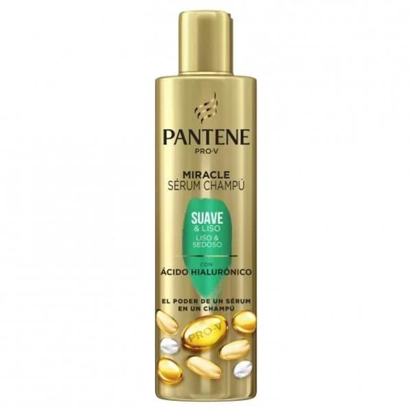 Champú Miracle Sérum Suave & Liso con ácido hialurónico para cabello seco y sin vida Pantene Pro-V 225 ml. - 0.6 l - Imagen del producto en Findit