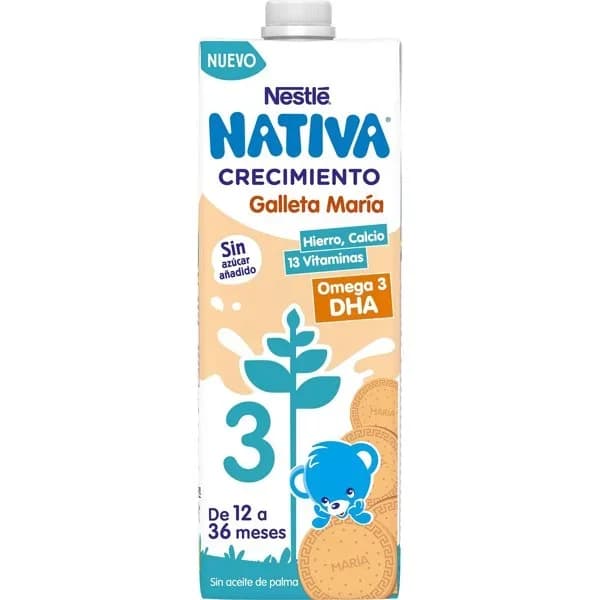 Leche de crecimiento con galleta 1+ NESTLÉ, brik 1 litro - 1 l - Imagen del producto en Findit