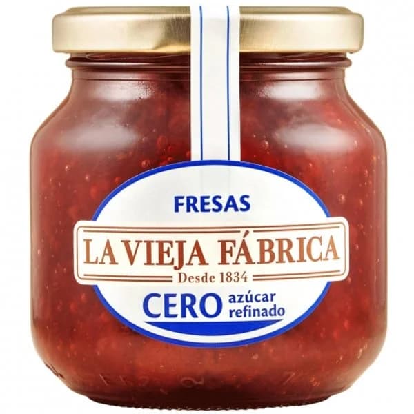 Mermelada de fresa cero azúcar LA VIEJA FÁBRICA, frasco 280 g - 0.28 kg - Imagen del producto en Findit