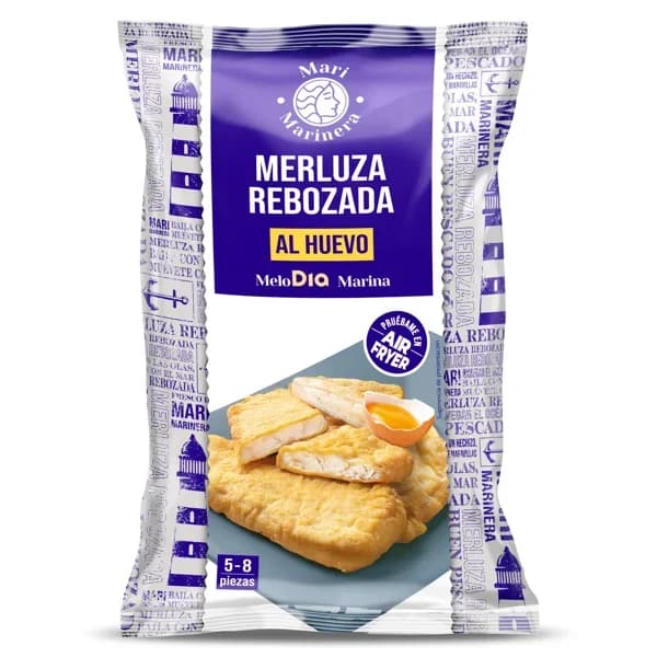 Filetes de merluza rebozadas al huevo Mari Marinera de Dia bolsa 500 g - 0.5 kg - Imagen del producto en Findit