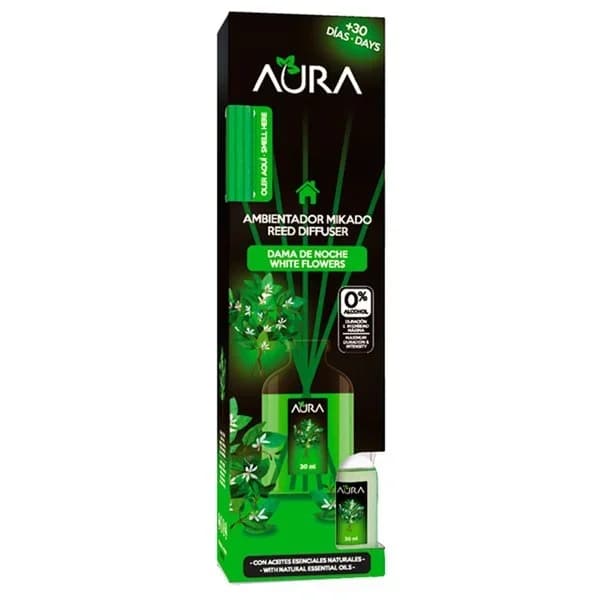 Ambientador de varillas dama de noche Aura 30 ml. - 1 ud - Imagen del producto en Findit