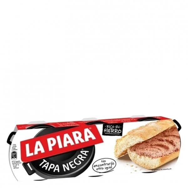 Paté de hígado de cerdo Tapa Negra La Piara pack de 3 unidades de 75 g. - 0.23 kg - Imagen del producto en Findit