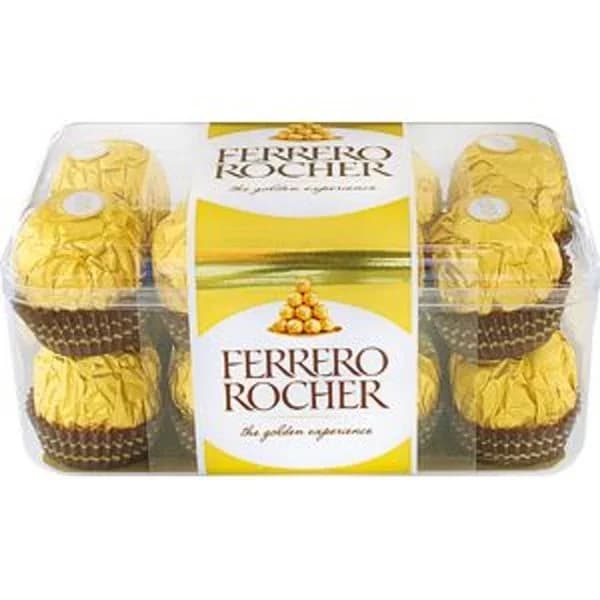Bombones de chocolate y avellana Ferrero Rocher estuche 16 ud. - 0.2 kg - Imagen del producto en Findit
