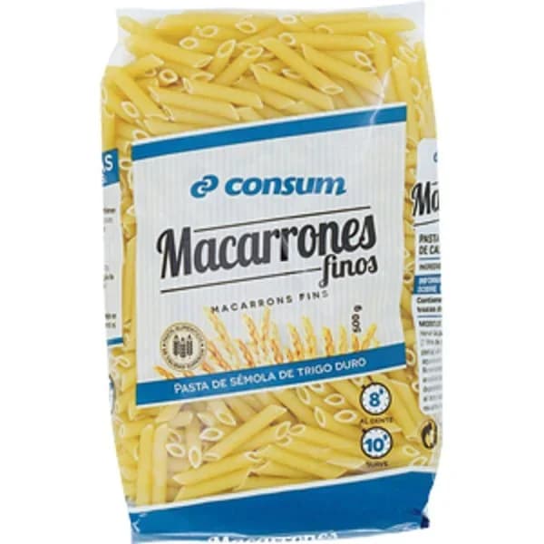 Macarrones Finos Paquete - 0.5 kg - Imagen del producto en Findit