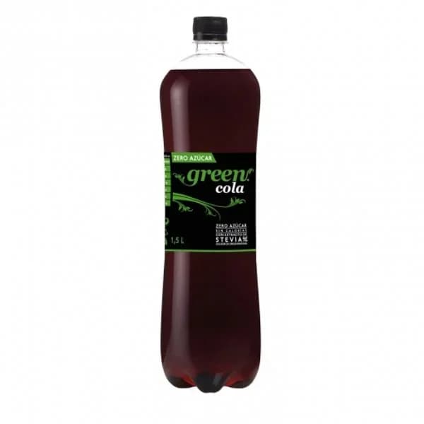 Refresco de cola sin azúcar GREEN COLA, botella 1,5 litros - 1.5 l - Imagen del producto en Findit