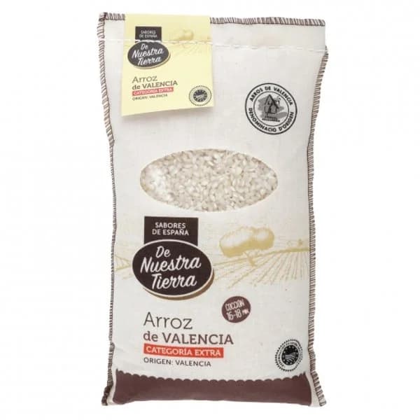 Arroz de Valencia categoría extra De Nuestra Tierra 1 kg. - 1 kg - Imagen del producto en Findit