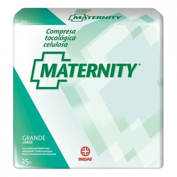 Compresa postparto de celulosa MATERNITY, paquete 25 unid. - 1 ud - Imagen del producto en Findit