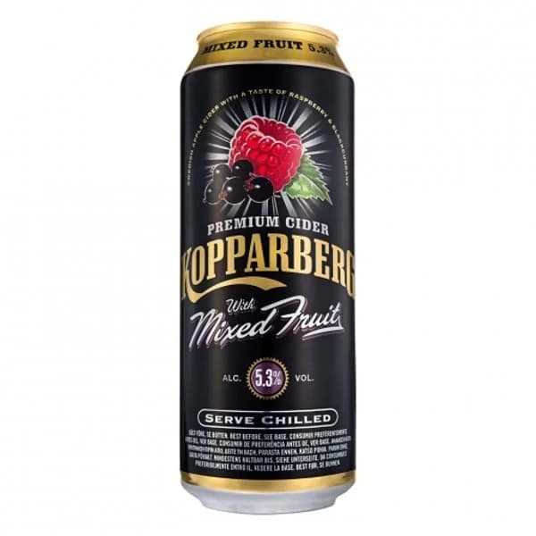 Sidra Kopparberg Premium sabor frutas mezcladas lata 50 cl. - 0.62 ud - Imagen del producto en Findit