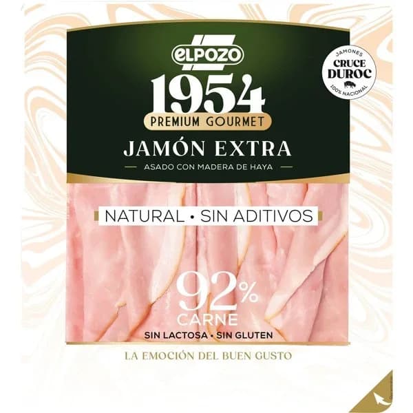 Jamon Cocido Extra 92% Sin Aditivos - 0.12 kg - Imagen del producto en Findit