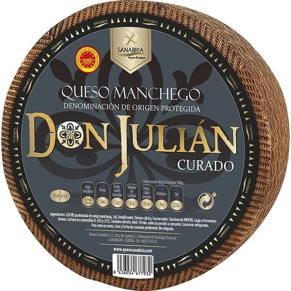 Q. Oveja Manchego DOP Leche Pasteur. Curado - 1 kg - Imagen del producto en Findit