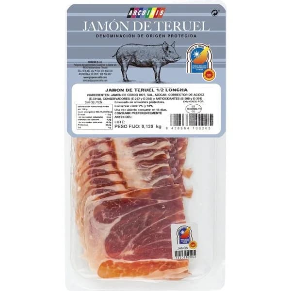 Jamón de Teruel DOP Medias Lonchas - 0.11 kg - Imagen del producto en Findit