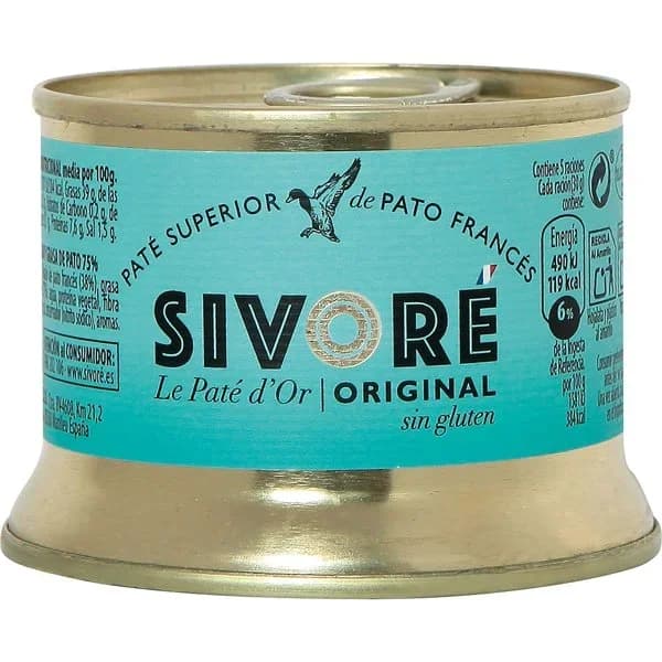 Bloc paté de pato Sivore lata 150 g - 0.15 kg - Imagen del producto en Findit