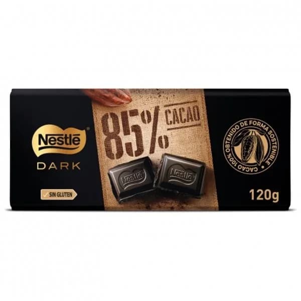 Chocolate negro 85% NESTLÉ, tableta 120 g - 0.12 kg - Imagen del producto en Findit