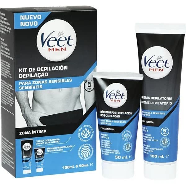 Crema depilatoria hombre partes íntimas VEET MEN, tubo 150 ml - 0.15 l - Imagen del producto en Findit