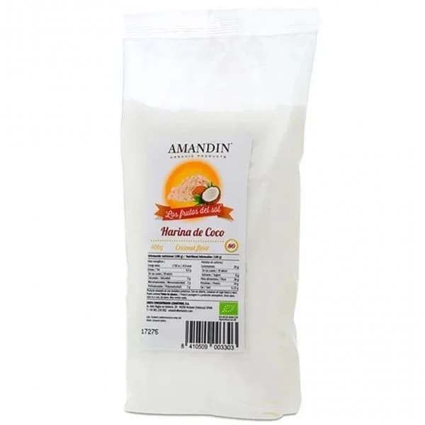 Harina de coco ecológica Amandin 400 g. - 0.4 kg - Imagen del producto en Findit