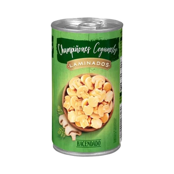 Champiñones laminados Hacendado - 0.18 kg - Imagen del producto en Findit