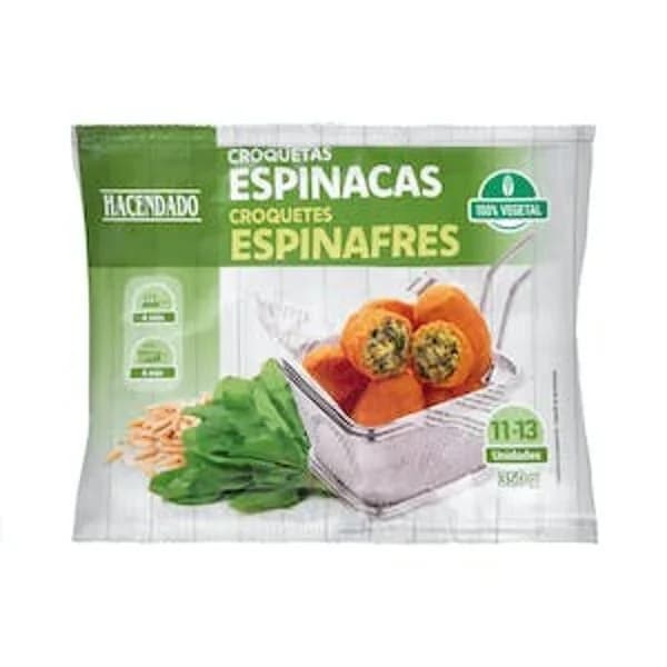 Croquetas de espinacas Hacendado ultracongeladas - 1 ud - Imagen del producto en Findit