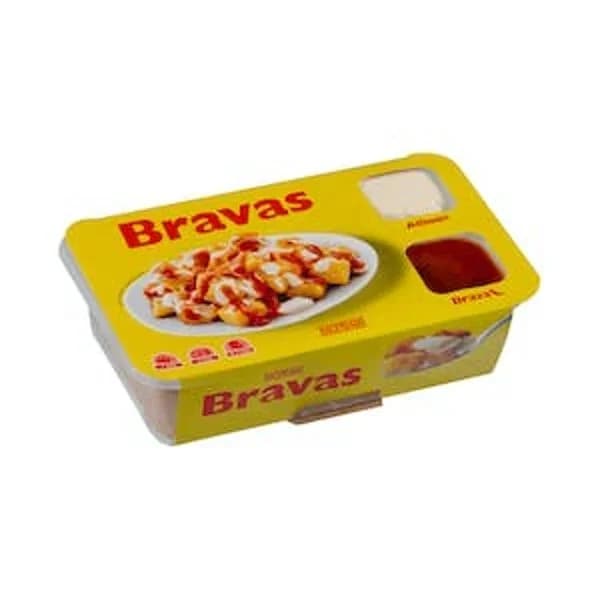 Patatas bravas con allioli y salsa picante Hacendado - 1 ud - Imagen del producto en Findit