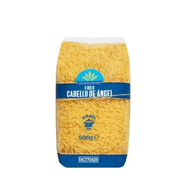 Fideo cabello de ángel Hacendado - 0.5 kg - Imagen del producto en Findit