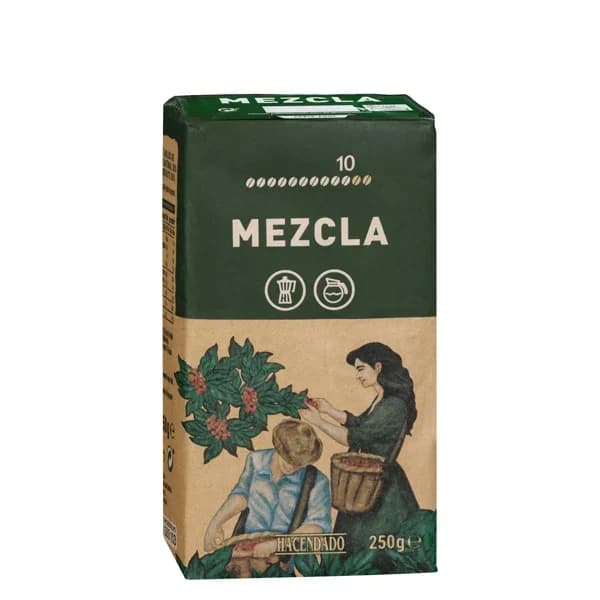 Café molido mezcla fuerte Hacendado - 0.25 kg - Imagen del producto en Findit