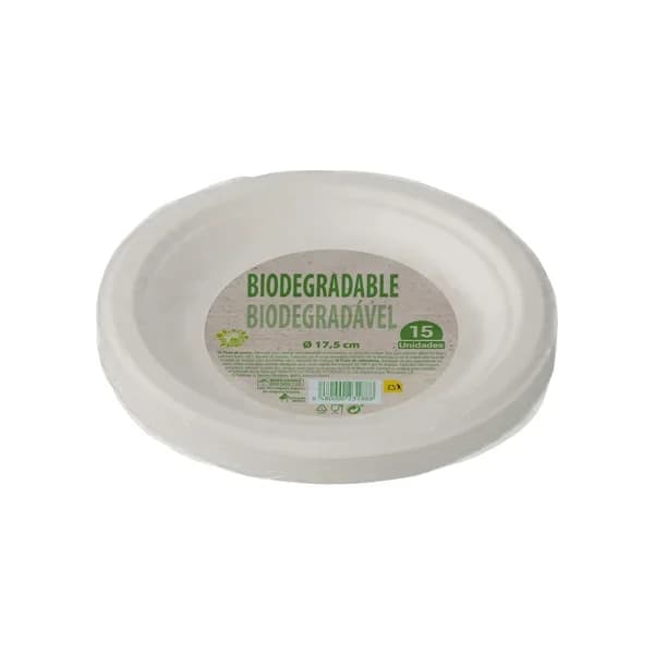 Plato postre biodegradable Bosque Verde - 14.95 ud - Imagen del producto en Findit