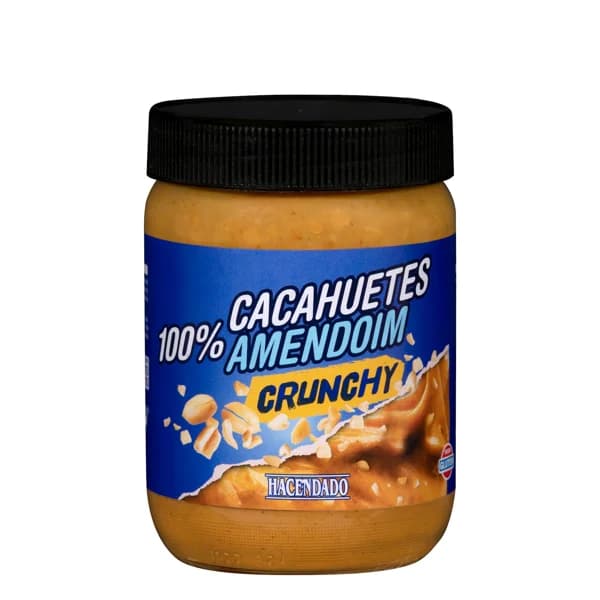 Crema de cacahuete 100% Crunchy Hacendado - 0.5 kg - Imagen del producto en Findit