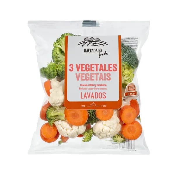 3 Vegetales para microondas lavados - 0.3 kg - Imagen del producto en Findit