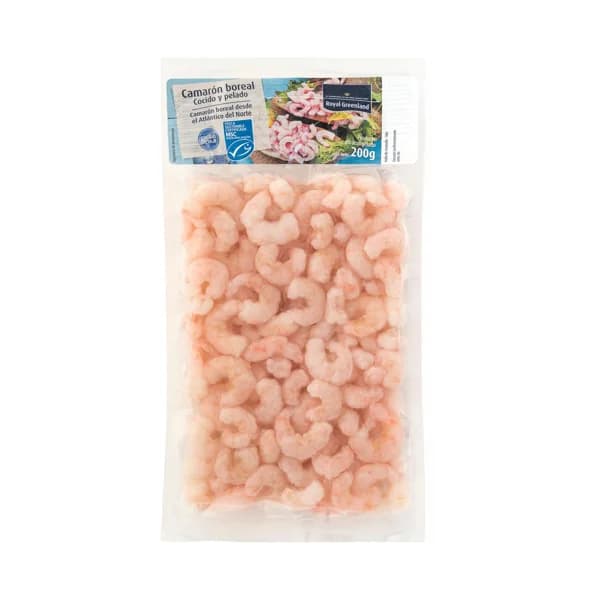 Camarón boreal cocido y pelado Royal Greenland ultracongelado - 0.2 kg - Imagen del producto en Findit