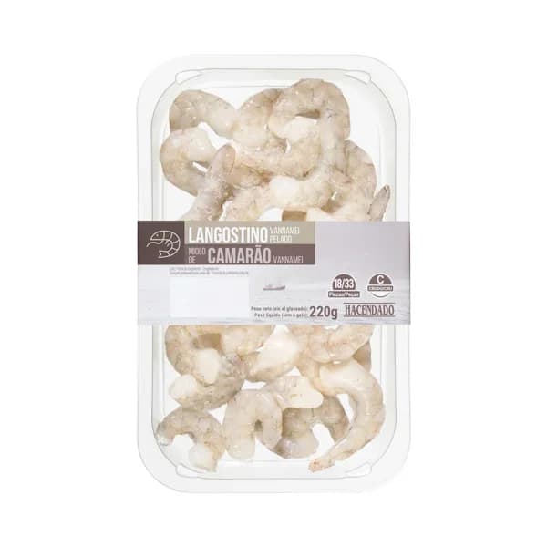 Langostino crudo y pelado Hacendado ultracongelado - 0.22 kg - Imagen del producto en Findit