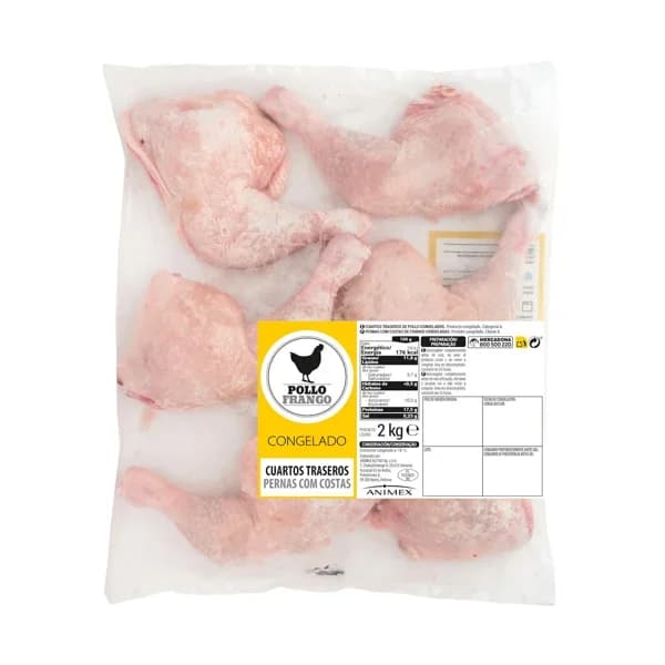 Cuartos traseros de pollo congelados - 2 kg - Imagen del producto en Findit